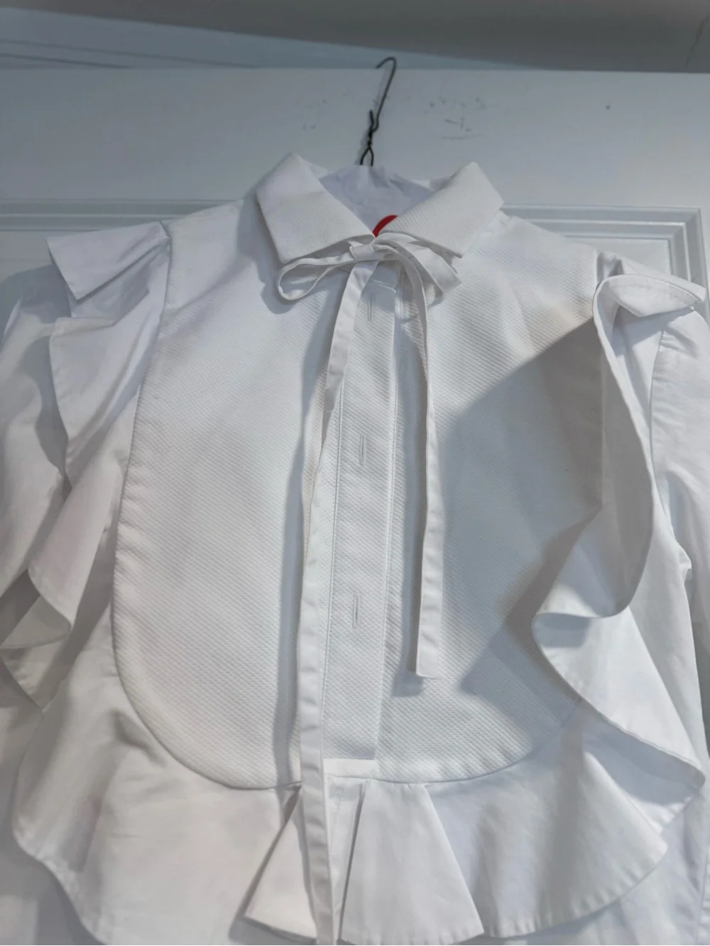 Valentino White Classic Button-Front Blouse - Picture 9 of 13